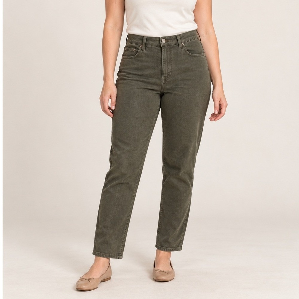 Denver Hayes Classic Fit Pants Women Size 10 Olive Green Utility Grandma Capsule